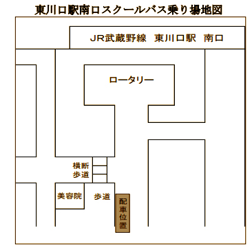 東川口駅南口スクールバス発着場所